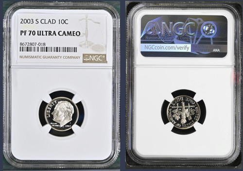 2003 10c clad ngc pf70ucam - 2003-s,