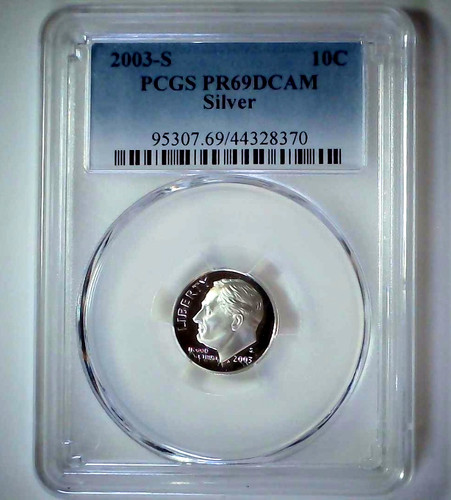 2003 10c roosevelt dime pcgs - 10c,