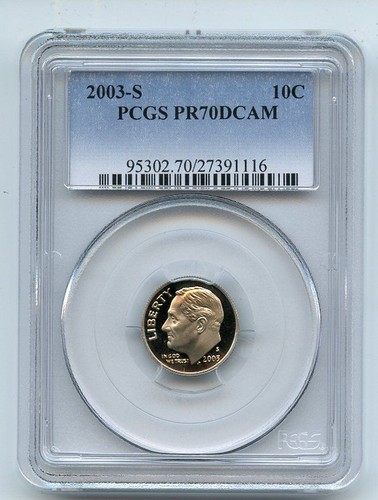 2003 10c roosevelt dime pcgs - 2003, s