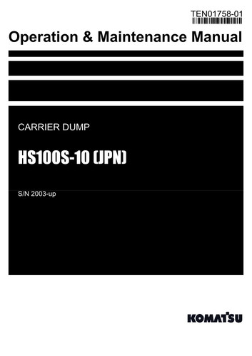 Komatsu hs100s jpn manuale - hs100s-10,